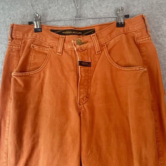 Vintage 90s Marithe Francois Girbaud Mens 31 x 30 Baggy Relaxed Fit Jeans Orange - Picture 3 of 10